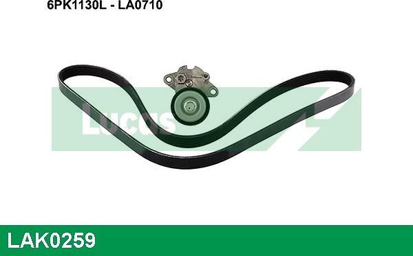 LUCAS LAK0259 - Set curea transmisie cu caneluri aaoparts.ro