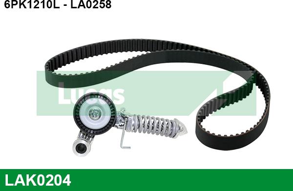 LUCAS LAK0204 - Set curea transmisie cu caneluri aaoparts.ro