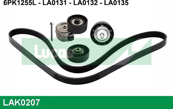 LUCAS LAK0207 - Set curea transmisie cu caneluri aaoparts.ro