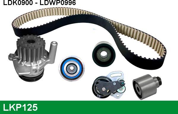 LUCAS LKP125 - Set pompa apa + curea dintata aaoparts.ro