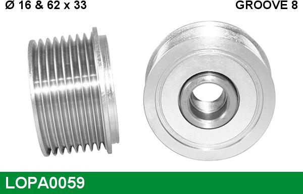 LUCAS LOPA0059 - Fulie, alternator aaoparts.ro