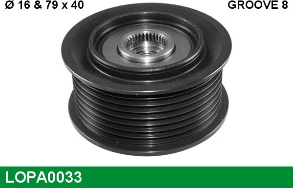 LUCAS LOPA0033 - Fulie, alternator aaoparts.ro