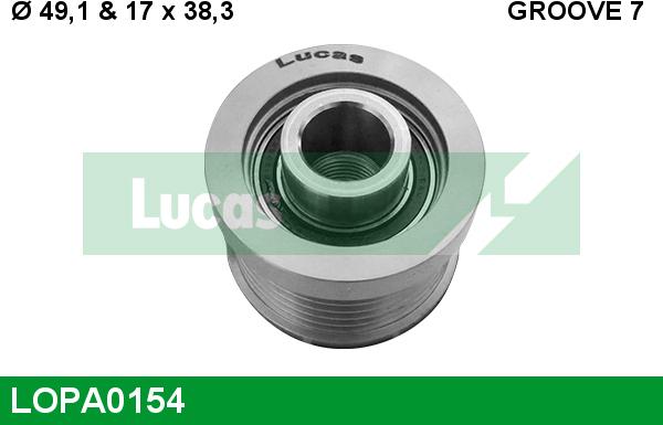 LUCAS LOPA0154 - Fulie, alternator aaoparts.ro