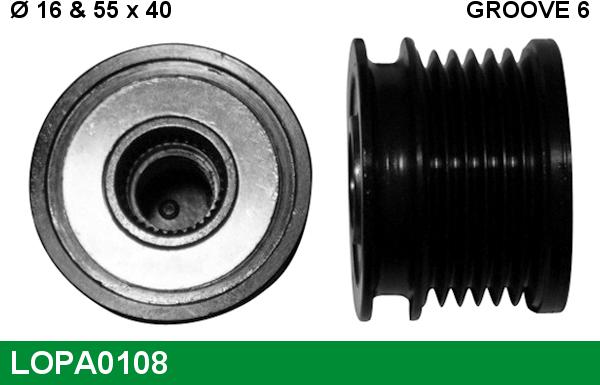 LUCAS LOPA0108 - Fulie, alternator aaoparts.ro
