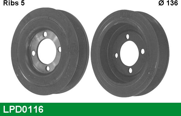 LUCAS LPD0116 - Fulie curea, arbore cotit aaoparts.ro