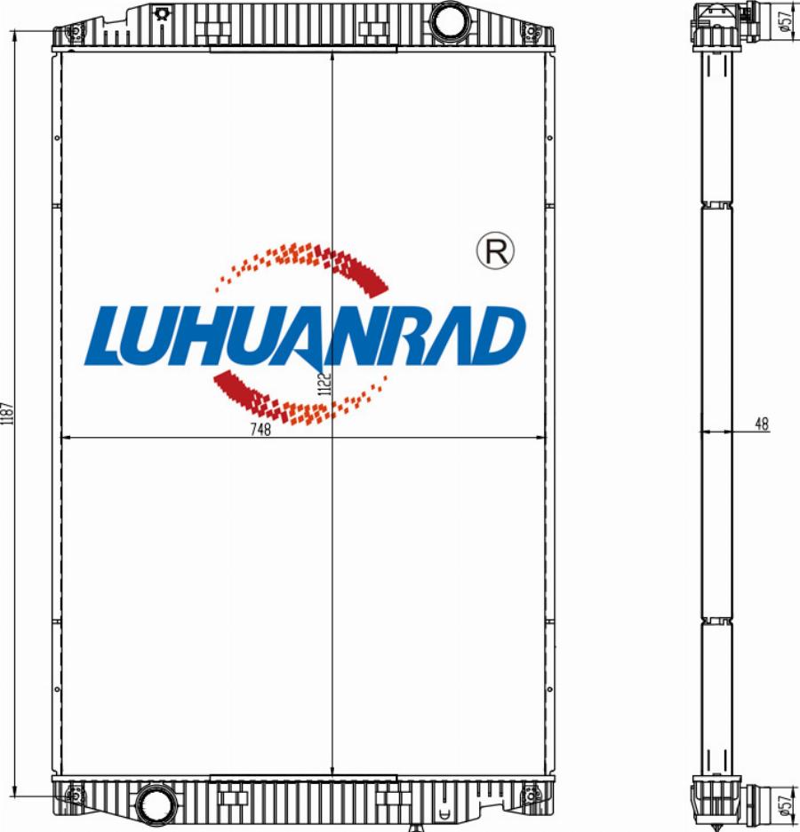 LUHUANRAD 102-0336 - Radiator, racire motor aaoparts.ro