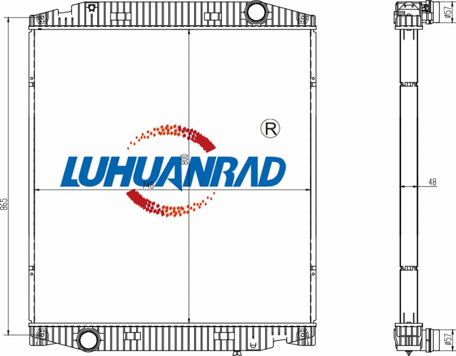 LUHUANRAD 102-0337 - Radiator, racire motor aaoparts.ro