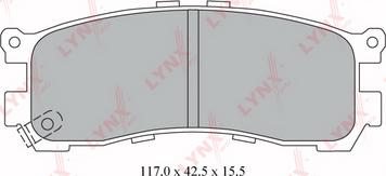 LYNXauto BD-5121 - Set placute frana,frana disc aaoparts.ro