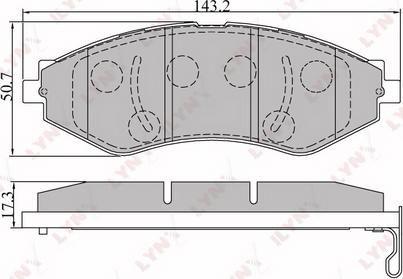 LYNXauto BD-1805 - Set placute frana,frana disc aaoparts.ro