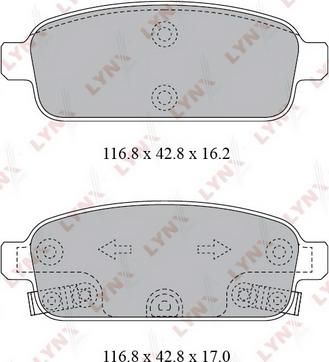 LYNXauto BD-1811 - Set placute frana,frana disc aaoparts.ro