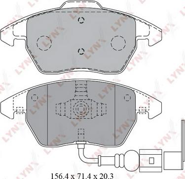 LYNXauto BD-1203 - Set placute frana,frana disc aaoparts.ro