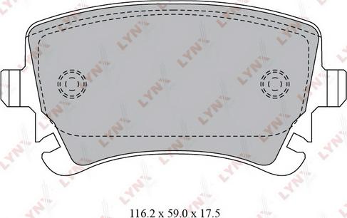 LYNXauto BD-1224 - Set placute frana,frana disc aaoparts.ro