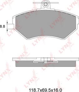 LYNXauto BD-8009 - Set placute frana,frana disc aaoparts.ro