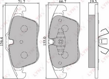 LYNXauto BD-3004 - Set placute frana,frana disc aaoparts.ro