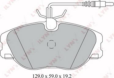 LYNXauto BD-2214 - Set placute frana,frana disc aaoparts.ro
