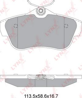 LYNXauto BD-2228 - Set placute frana,frana disc aaoparts.ro