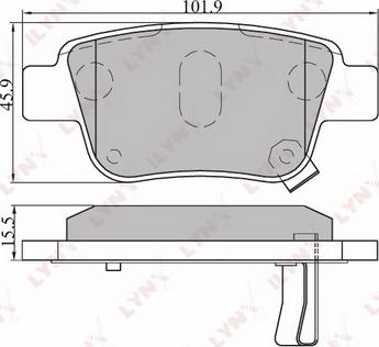 LYNXauto BD-7539 - Set placute frana,frana disc aaoparts.ro
