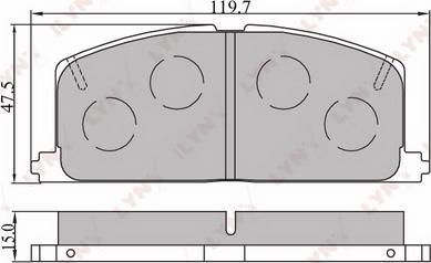 LYNXauto BD-7533 - Set placute frana,frana disc aaoparts.ro