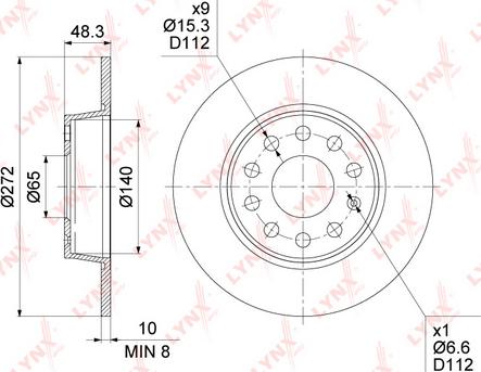 LYNXauto BN-1235 - Disc frana aaoparts.ro