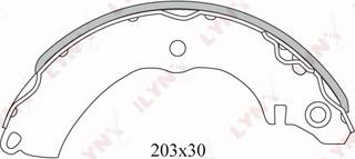LYNXauto BS-5502 - Set saboti frana aaoparts.ro