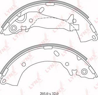 LYNXauto BS-3600 - Set saboti frana aaoparts.ro