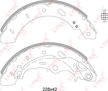 LYNXauto BS-3003 - Set saboti frana aaoparts.ro