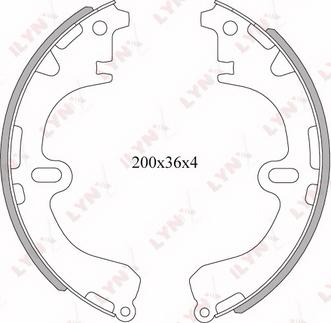 LYNXauto BS-7502 - Set saboti frana aaoparts.ro