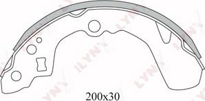 LYNXauto BS-7302 - Set saboti frana aaoparts.ro
