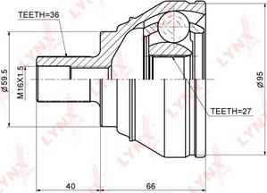 LYNXauto CO-1205 - Set articulatie, planetara aaoparts.ro