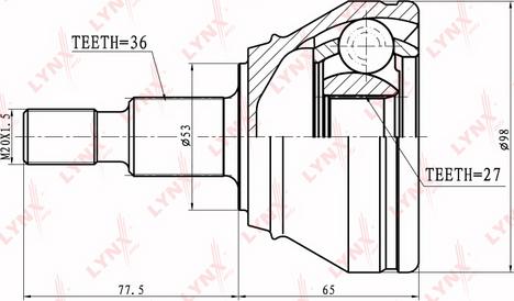 LYNXauto CO-8004 - Set articulatie, planetara aaoparts.ro