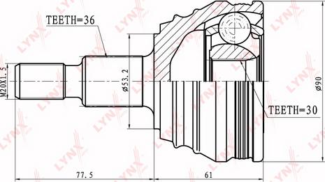 LYNXauto CO-8002 - Set articulatie, planetara aaoparts.ro