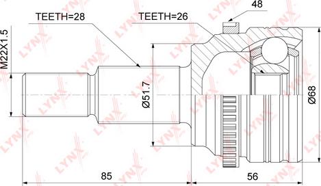 LYNXauto CO-3919A - Set articulatie, planetara aaoparts.ro