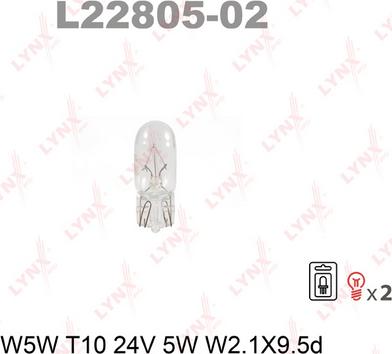 LYNXauto L22805-02 - Bec incandescent aaoparts.ro