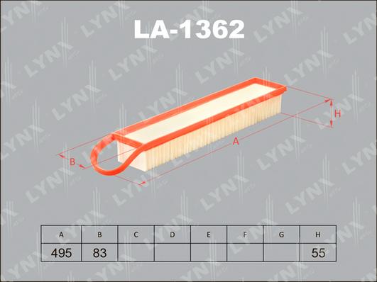 LYNXauto LA-1362 - Filtru aer aaoparts.ro