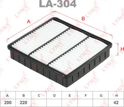 LYNXauto LA-304 - Filtru aer aaoparts.ro