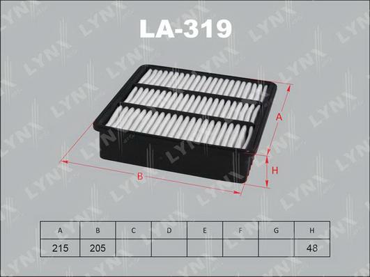 LYNXauto LA-319 - Filtru aer aaoparts.ro