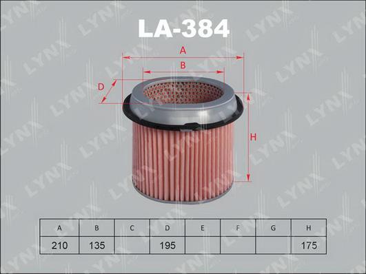 LYNXauto LA-384 - Filtru aer aaoparts.ro