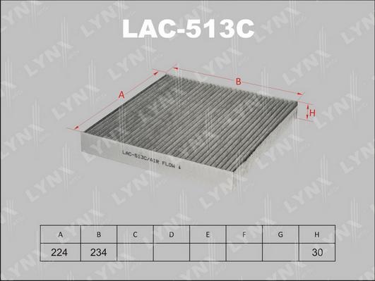 LYNXauto LAC-513C - Filtru, aer habitaclu aaoparts.ro
