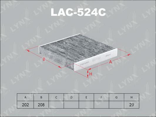 LYNXauto LAC-524C - Filtru, aer habitaclu aaoparts.ro