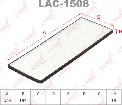 LYNXauto LAC-1508 - Filtru, aer habitaclu aaoparts.ro