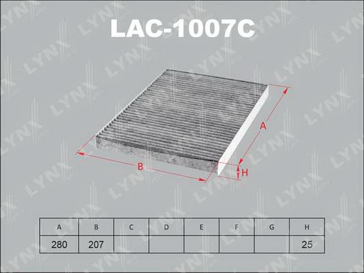 LYNXauto LAC-1007C - Filtru, aer habitaclu aaoparts.ro