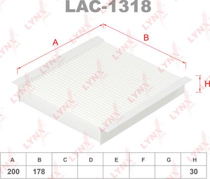 LYNXauto LAC-1318 - Filtru, aer habitaclu aaoparts.ro
