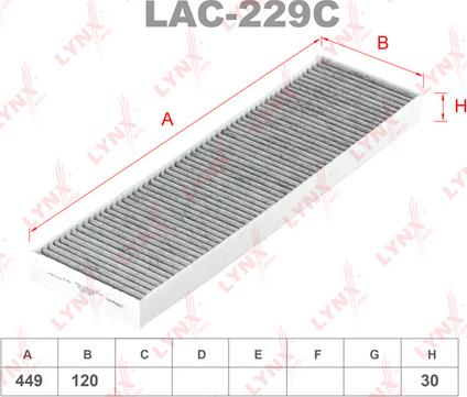 LYNXauto LAC-229C - Filtru, aer habitaclu aaoparts.ro