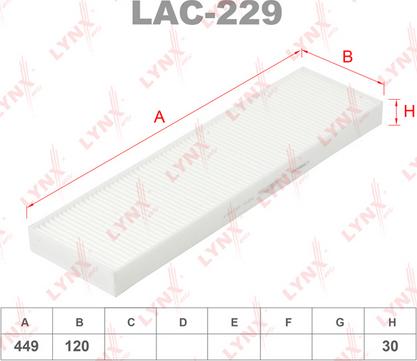 LYNXauto LAC-229 - Filtru, aer habitaclu aaoparts.ro