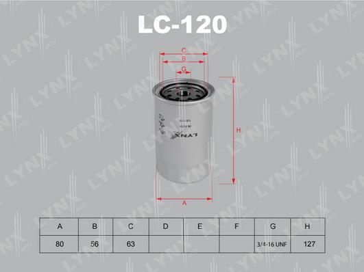 LYNXauto LC-120 - Filtru ulei aaoparts.ro