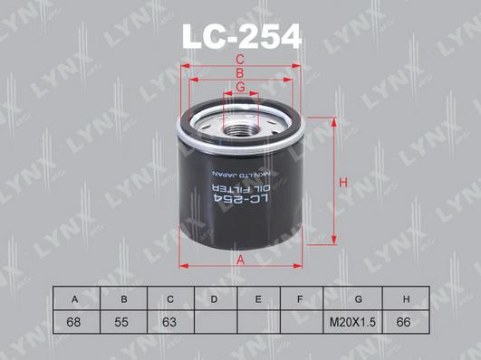 LYNXauto LC-254 - Filtru ulei aaoparts.ro