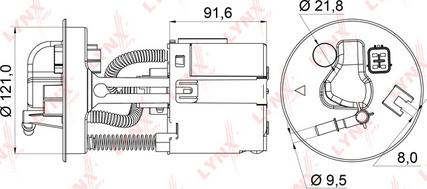 LYNXauto LF-966M - Filtru combustibil aaoparts.ro