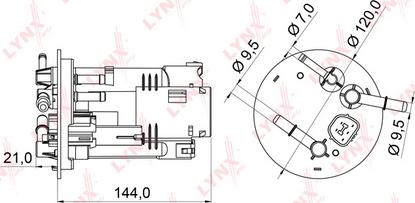 LYNXauto LF-971M - Filtru combustibil aaoparts.ro