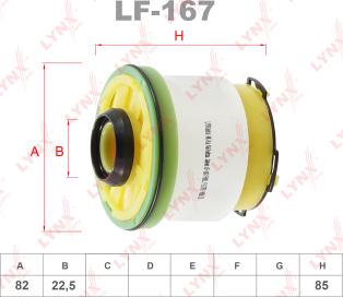 LYNXauto LF-167 - Filtru combustibil aaoparts.ro