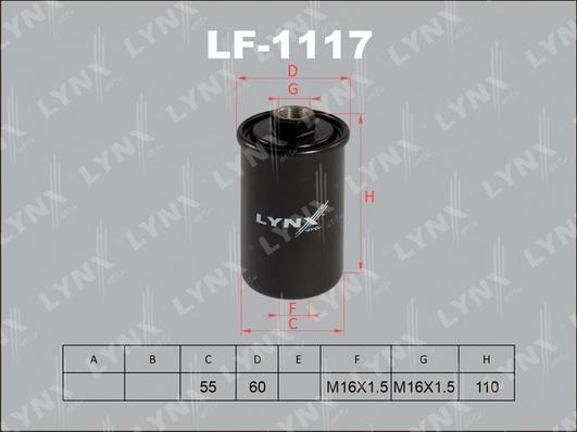 LYNXauto LF-1117 - Filtru combustibil aaoparts.ro